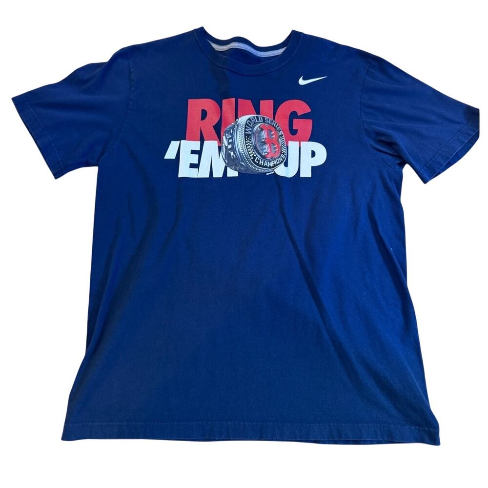 Boston Red Sox Nike Ring 'em Up 2013 World Series blue MLB shirt Size Large
